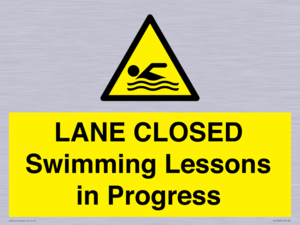 LANE CLOSED Swimming Lessons in Progress